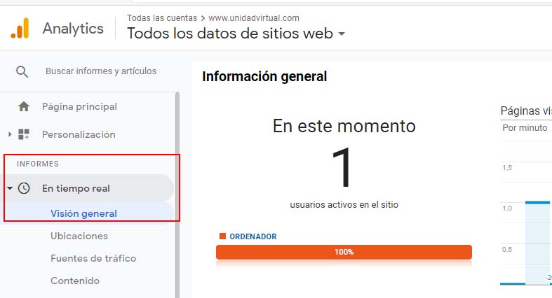 Usar la vista en tiempo real de Google Analytics para comprobar la navegación después de mover el sitio a HTTPS Usar la vista en tiempo real de Google Analytics para comprobar la navegación después de mover el sitio a HTTPS